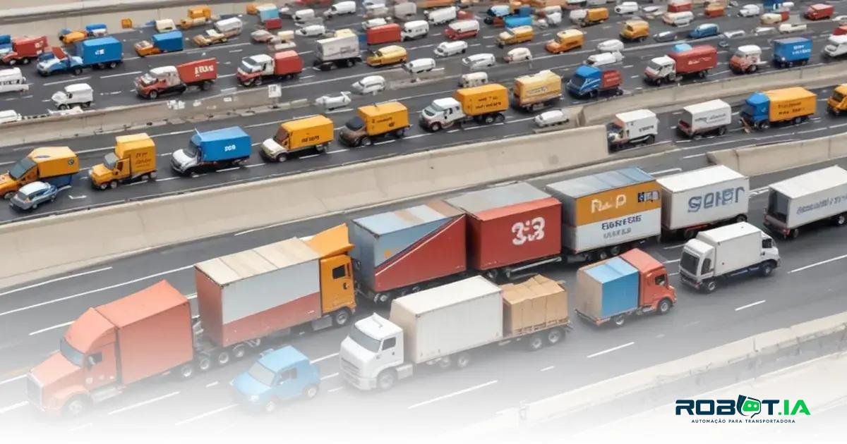 Custos elevados associados ao transporte rodoviário